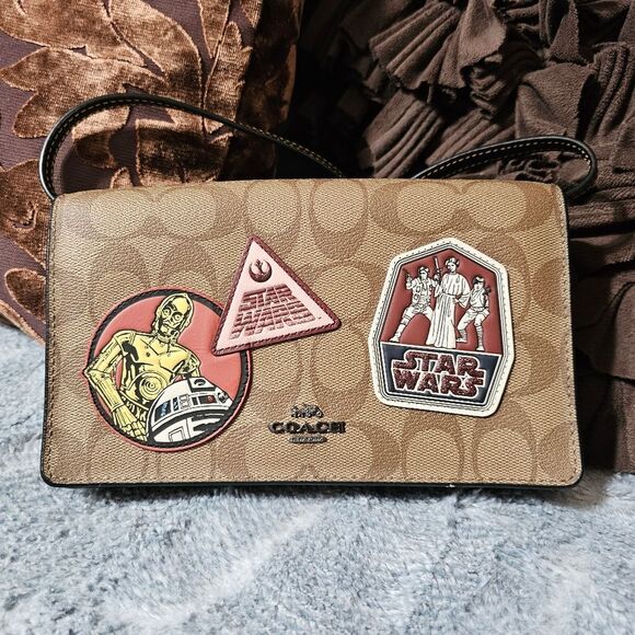 Coach Handbags - NEW Coach STAR WARS X Hayden Crossbody Clutch Foldover Purse with Patches